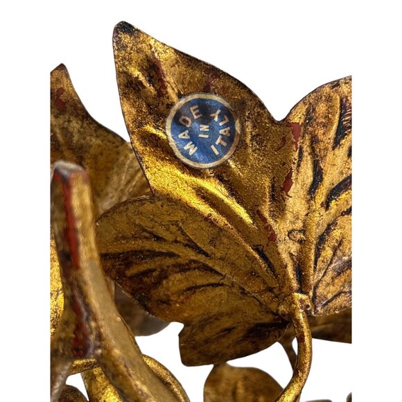 Embroidered Fall Table Runner & Gold Leaf Candle Holders Set - Picture 10 of 13